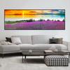 Landscape Lavender Field Sunset Flower Canvas Painting Nordic Posters and Prints Wall Art Picture Living Room Decor No Frame