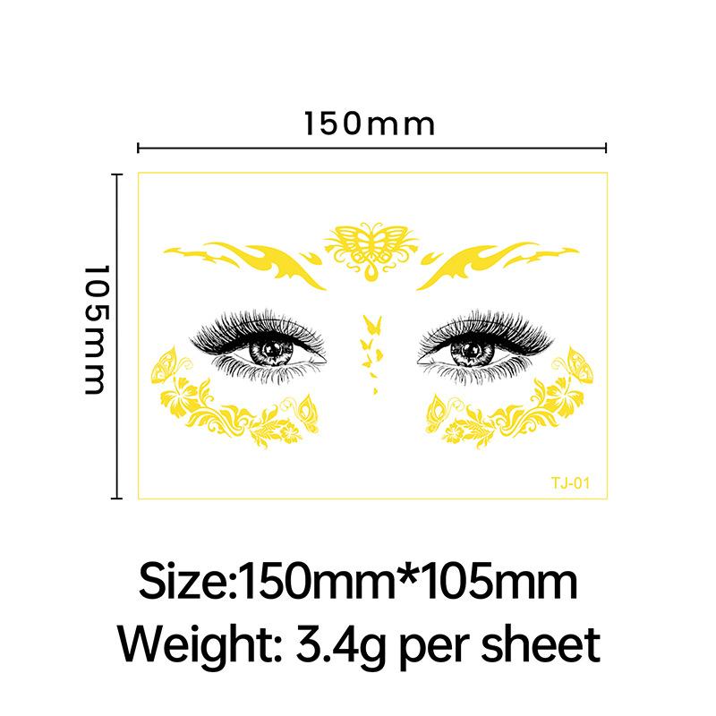 Cross Border Stamping Facial Tattoo Sticker Freckle Makeup Waterproof Sweat Proof Temporary