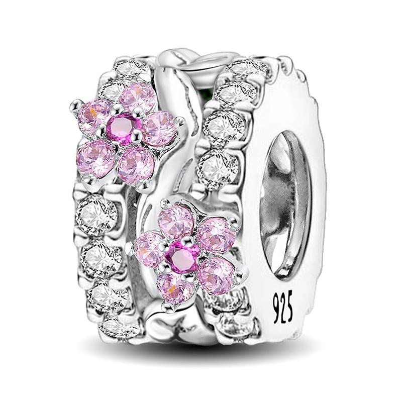 Медь Сладкий Пончик Девочка-Цветочница Розовая Серия Шармы Бусины Подходят для Оригинального Браслета Пангла Высокое Качество DIY Ювелирные Изделия