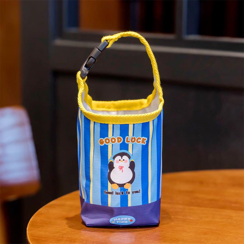 2026 Мультяшная термоизолирующая манжета для стакана с молочным чаем - Портативная и ручная для офиса и студентов