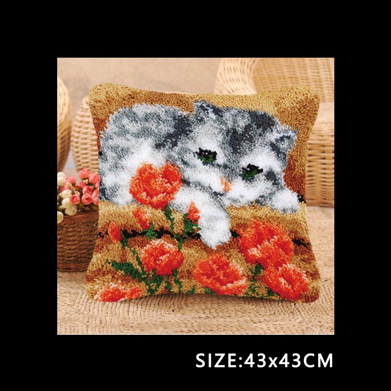 Hook Latch Kit Pillow Rug Foamiran For Needlework Knitted Cushion Canvas Cross Stitch Diy Embroidery Carpet Crocheting Yarn Hook