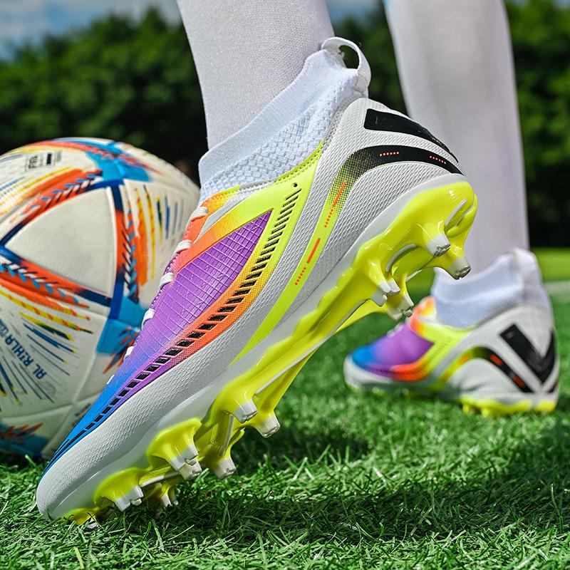 Fashion Mens Soccer Shoes TF/FG High Ankle Football Boots Kids Women Outdoor Sports Shoes Multicolor Training Match Athletic Sneakers