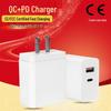 Двойное быстрое зарядное устройство 36 Вт QC3.0+PD для мобильных телефонов - Стандарт США/ЕС