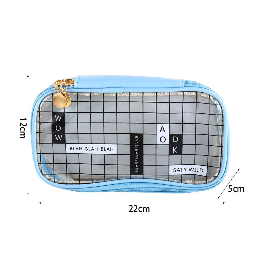 Student Large Capacity Plaid Printed Desktop Storage Bags Stationery Bag Pen Bag Pencil Pouch