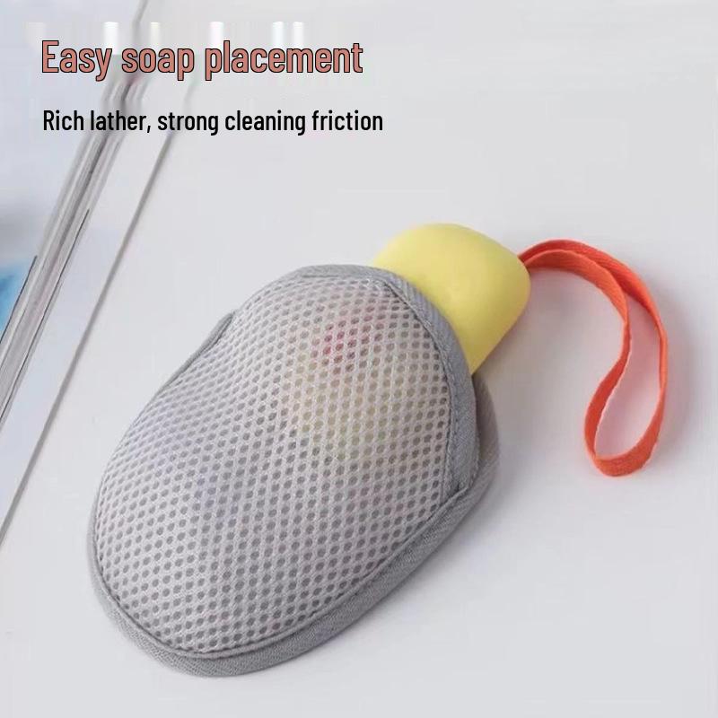 Dual-Sided Soap Foaming Net Bag for Bath & Face