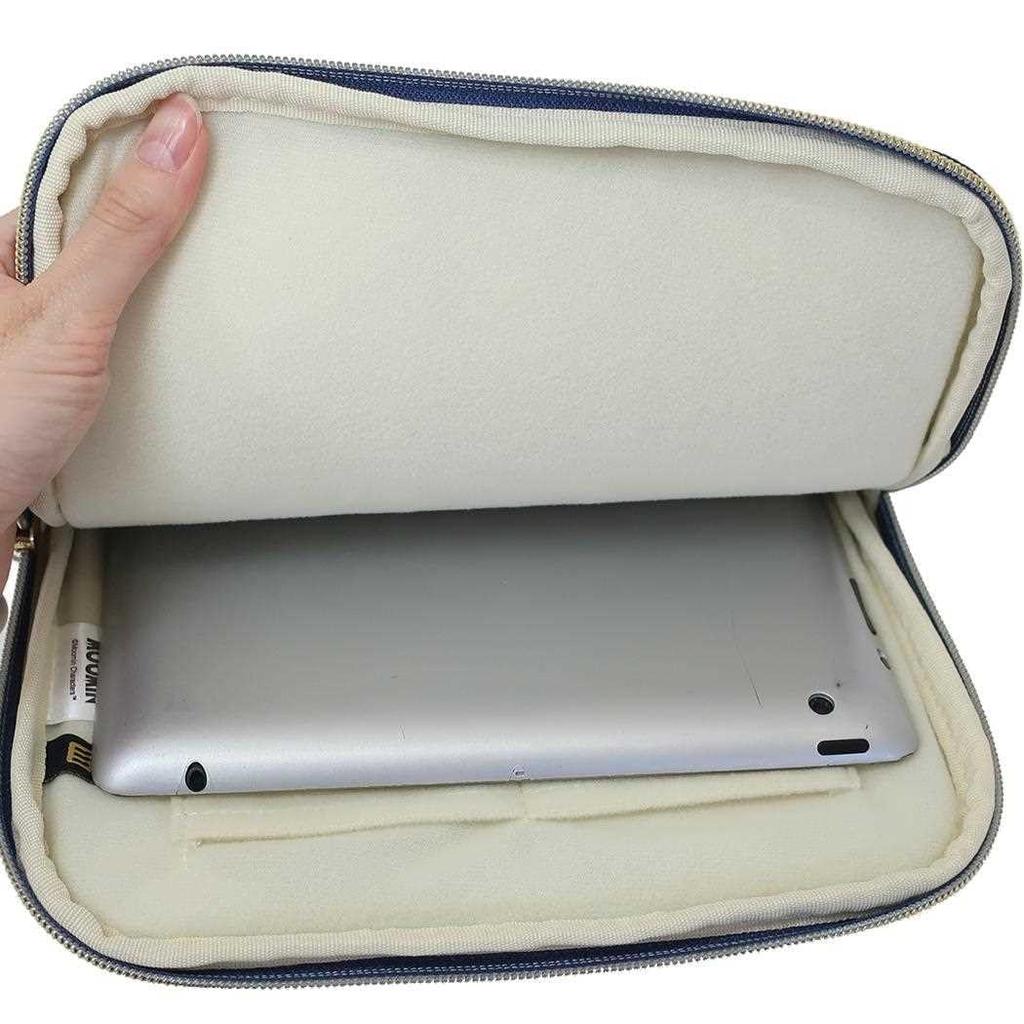 Marushin Moomin Quilted Purple Tablet Fits in a School Cute and Stylish for Elementary School Boys and Tablet Product 1425025800 Case, 10.2-inch, Bag,