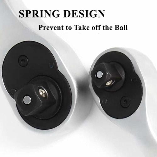 Ratchet Wrench Drive, 6.35mm (1/4") Socket Wrench, Quick Release Ratchet Handle, Soft Handle, for Car, Motorcycle, DIY Repair (1/4)