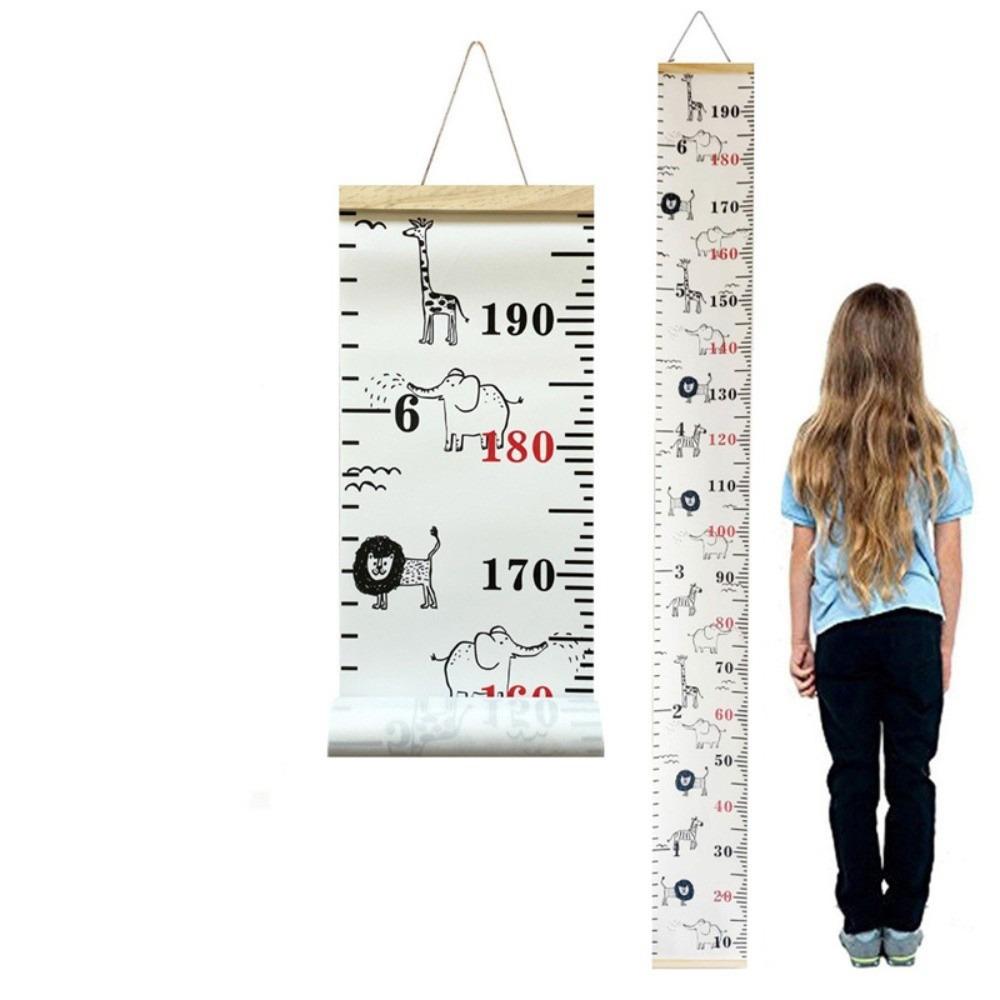 Ростомер детский настенный 2 м, съемный, ростовая линейка, мультяшный рисунок, ростомер