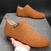 Yrzl Winter Cotton Shoes Men Warm Slip On Lightweight Winter Slippers Men Plush Indoor Home Cotton Loafers Men Warm Shoes