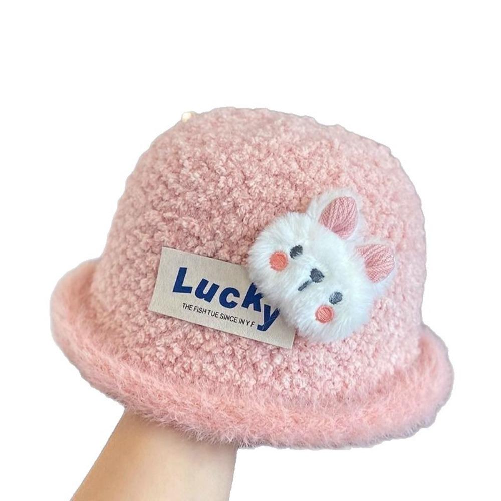 Polyester Baby Bucket Hat Thicken Toddler Fisherman Hat Fashion Girls Beanie Hat  Toddler