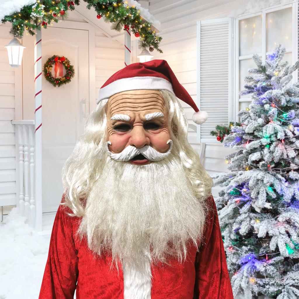 Grandma Christmas Headgear Christmas Headdress Decoration Holiday Soft Latex Adult Headgear Xmas