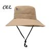 Wide Brim Outdoor Hat Extra Sun for Men Women, Quick Dry Bucket Cap with Team Building Travel Accessory Breathable Vents, Adjustable Wind Cord