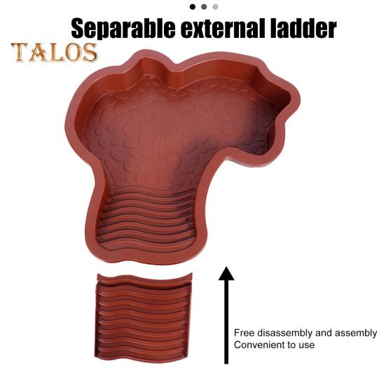 Миска для воды для черепах с пандусом 2-в-1, большая миска для кормления рептилий, купальный бассейн, аквариумное украшение для ящерицы, геккона, черепахи, змеи, бородатой агамы