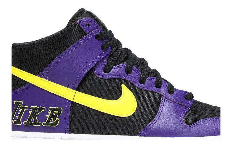 Men's Sneakers Nike Dunk High EMB Lakers Black/Court Purple/Varsity Yellow