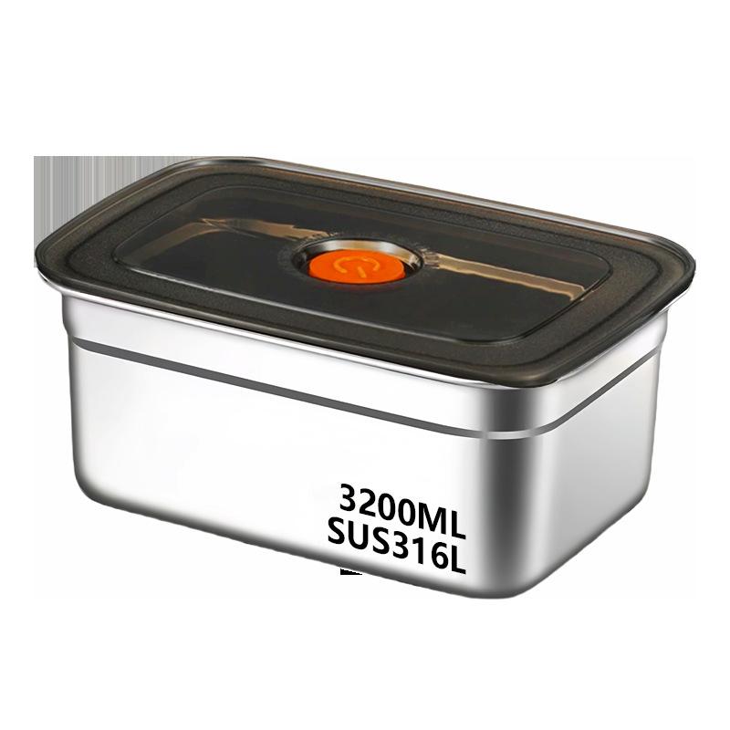 Stainless Steel Crisper, Lunch Box, Sealed Leak-proof Bento Box, Refrigerator Freezer Storage Box, Camping Lunch Box