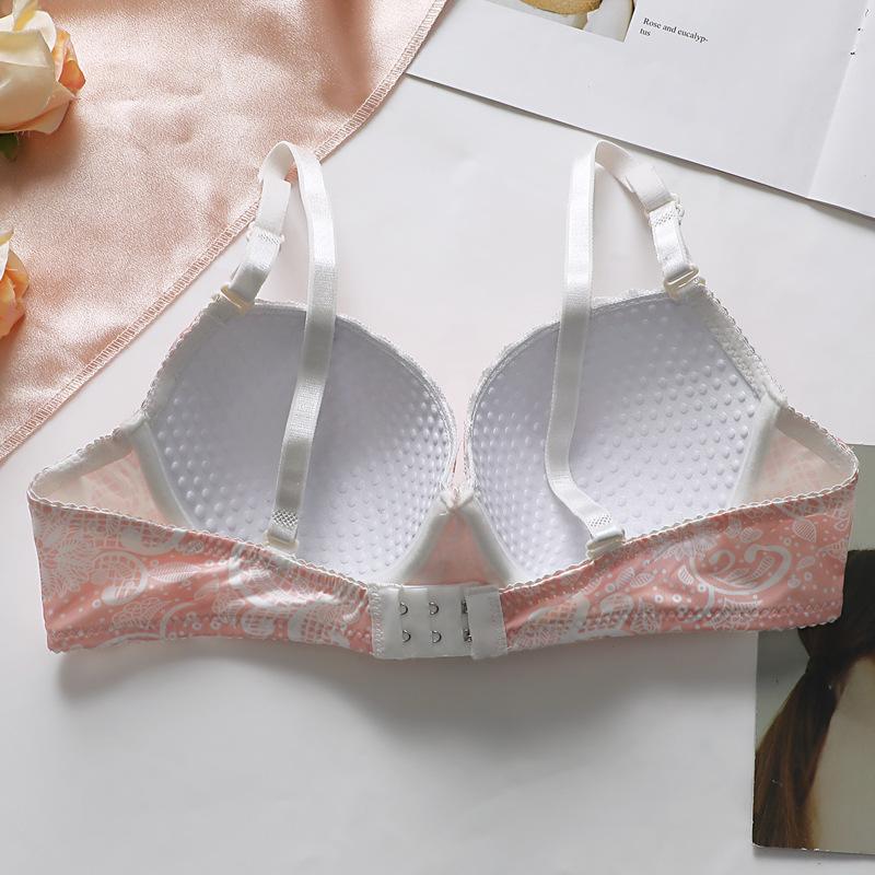 Модный бюстгальтер для молодых девушек, нижнее белье с эффектом пуш-ап, регулируемый бюстгальтер, сексуальное нижнее белье с принтом