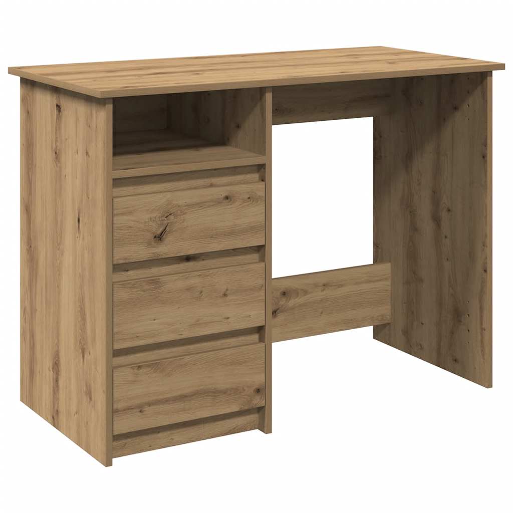 Vidaxl Biurko Artisan Oak 102X50X75 Cm Drewno Klejone