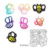 Seven Little Bees Metal Cutting Dies for Scrapbooking Embossing Stencils Card Making Craft Decor