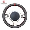 Черный чехол на руль из искусственной кожи, сшитый вручную для Alfa Romeo 159 2006-2012 Brera Spider 2006 2007 2008 2009-2011
