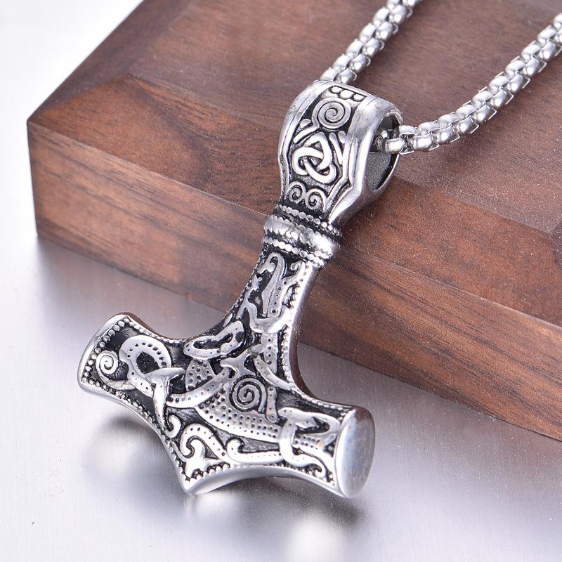 New Retro Jewelry Titanium Steel Viking Necklace Men's Personalized Necklace