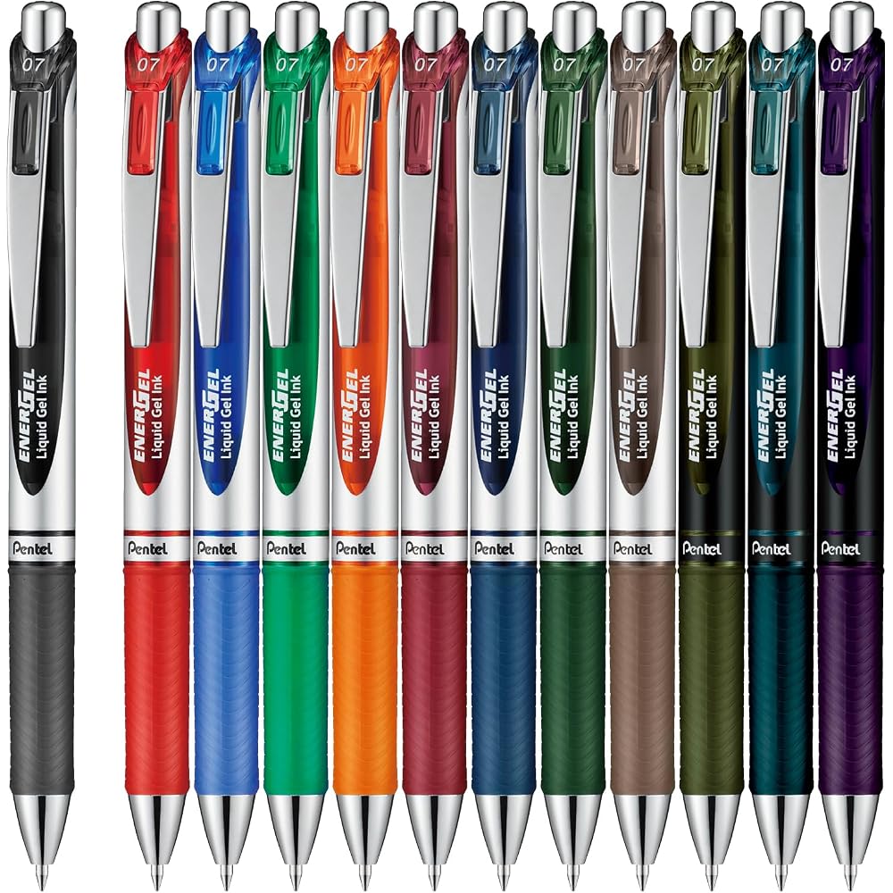 Pentel Гелевая шариковая ручка-клик 0,7 мм BL77-12AMZ 12 цветов