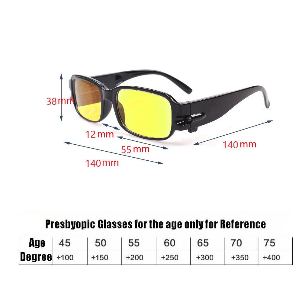 Computer Goggles Clear Yellow UV Protection Night Presbyopic Glasses Reading Glasses LED Light