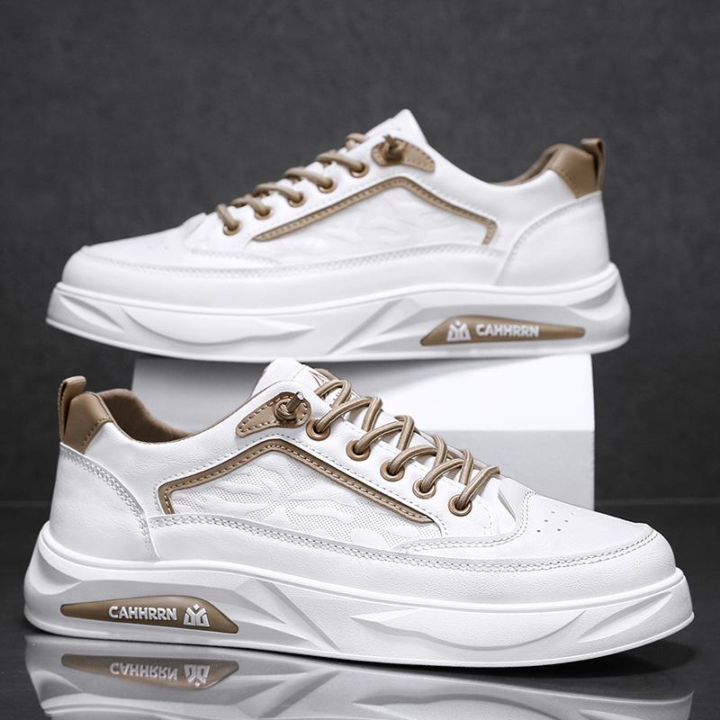 2025 весна новые маленькие белые туфли мужская обувь корейская версия трендовая универсальная спортивная и повседневная трендовая обувь подростковая мужская обувь для скейтборда