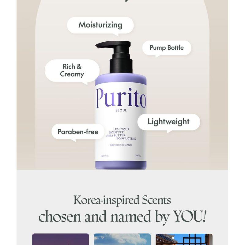 Purito SEOUL - Сияющий увлажняющий лосьон для тела с маслом ши - 3 типа