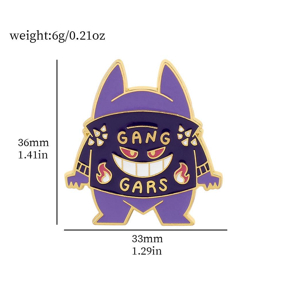 Мультяшный Креативный Смешной Покемон Металлический Значок Призрак Яд Карманный Эльф Волшебный Пин