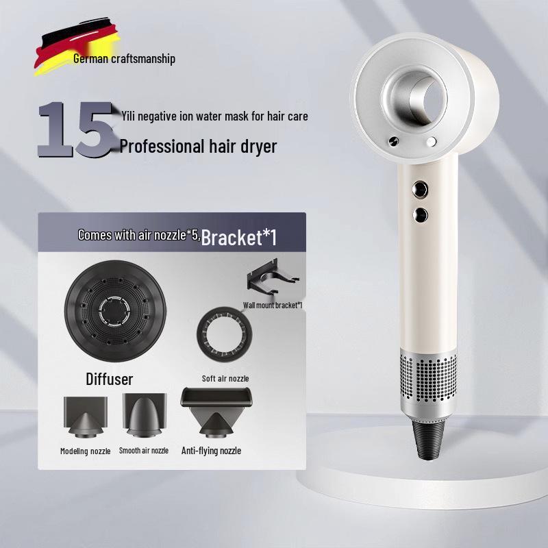 Профессиональный фен высокой мощности: Постоянная температура, бесшумный дизайн для ухода за волосами в отелях и супермаркетах.