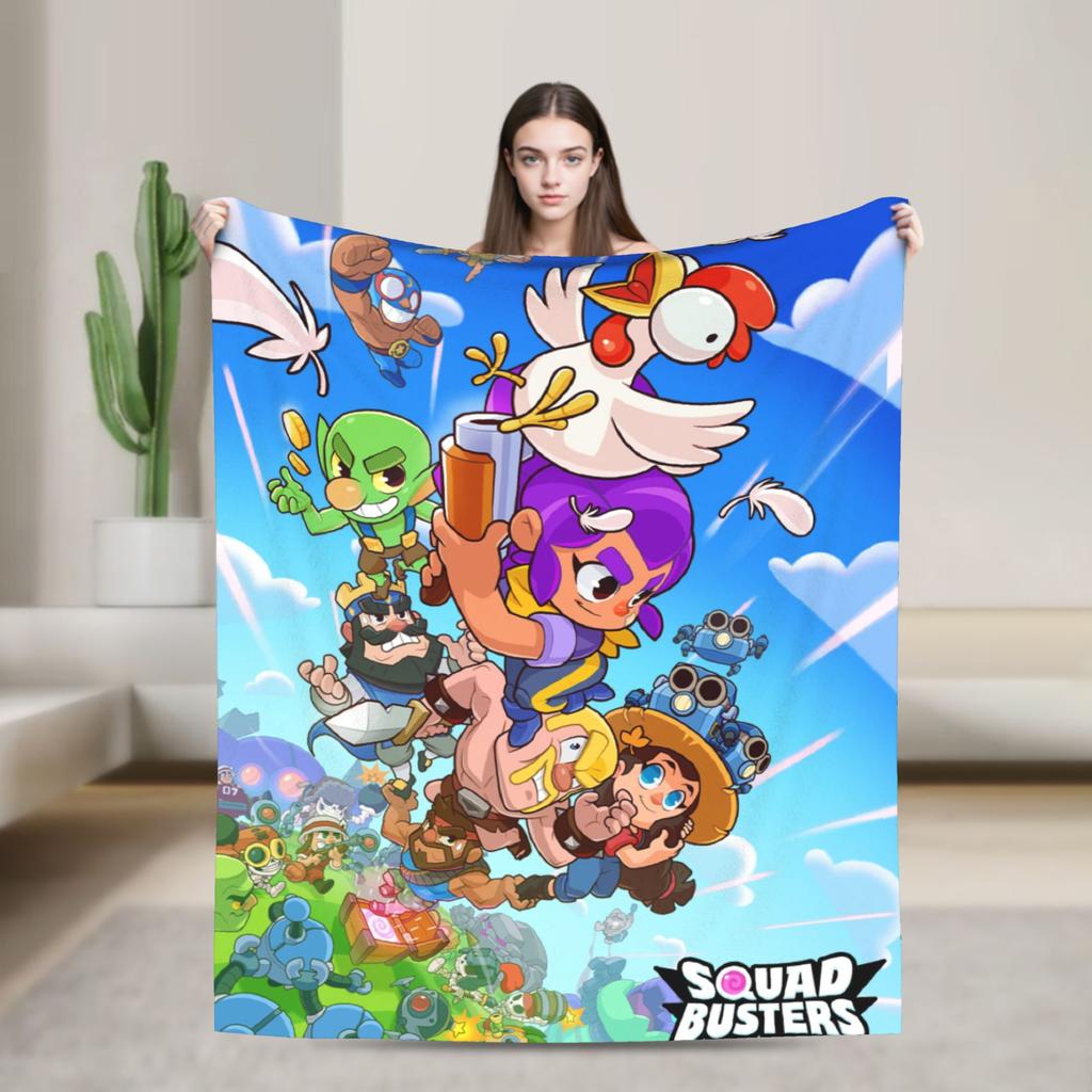 Плед Squad Busters Игровой Плед Качество Супер Теплый Плед Осень Путешествия Офис На Открытом Воздухе Новинка Покрывало
