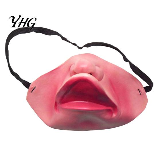 Halloween Pet Supplies Funny Dog Masque, PU Foam Scary Face Costume, Realistic Mouth Creative Photography Props Masque with Elastic Band for Dress Up,