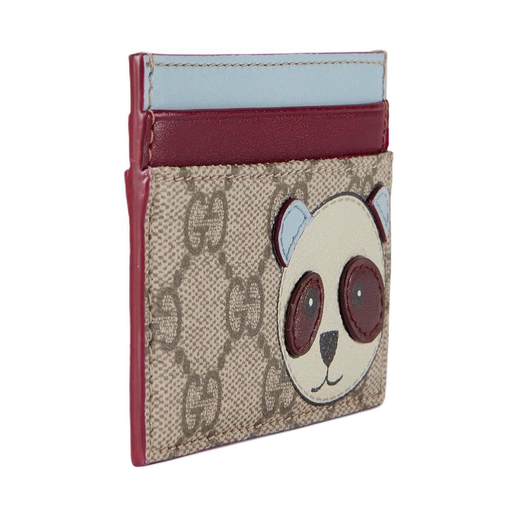 Gucci GG Logo Pattern Multi-Card Holder Women Wallets Beige Dark-Brown 818769-FAEEO-8575