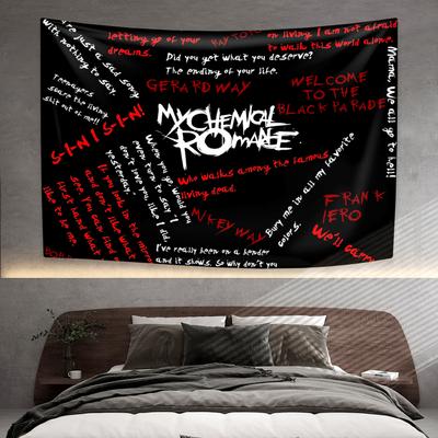 Панк Музыка Группа Гобелен My Chemical Romances Украшение для дома Спальня Общежитие Настенный Декор Фоновая ткань Концертный Декор