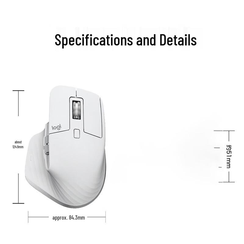 Logitech Беспроводная Bluetooth-мышь MX Master 3S