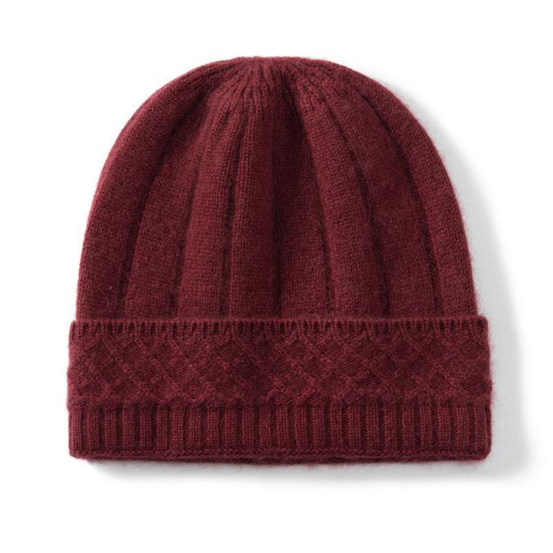 Thickened Cashmere Hat Winter Stacking Hat Cold Hat Baotou Ear Protector Outdoor Riding Hat Knitted Cold Hat