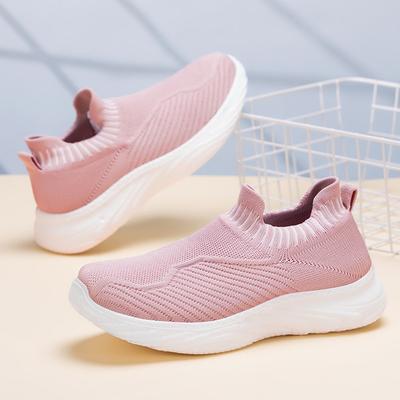 Туфли-носки на платформе с одной педалью, всесезонные дышащие и удобные женские туфли больших размеров, легкие повседневные спортивные туфли для женщин