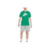 Nike SS24 Letter Logo Повседневный свитер Трикотажный спортивный мягкий удобный прочный классический круглый вырез короткий рукав футболка мужская футболка павлинье-зеленый AR5005-365