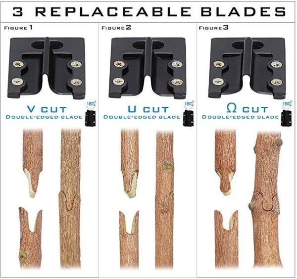 Машина для прививки ко Дню труда, садовые инструменты с 3 лезвиями, измельчитель, инструменты для прививки деревьев, секаторы, ножницы, комплект для прививки, секатор для резки