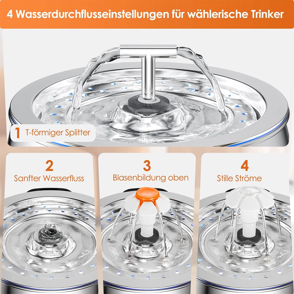 3L Автоматический фонтан для кошек из нержавеющей стали 102 унции фильтр для диспенсера воды для домашних животных с краном автоматическая поилка для кошек собак кроликов