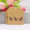 100pcs+100string 3x5cm White/kraft Paper. Thank You for Handcrafting the Label Hang Tag