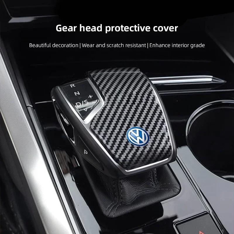 hijk1 ·Car Gear Shift Knob Handle Cover Sticker Decoration Accessories For VW Polo Golf Passat Tiguan Arteon Touareg CC Caddy Magotan