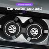 HAT1 2pcs Car Cup Holder Mat Leather Water Coaster Pad For VW Volkswagen VW ID3 ID4 Golf 7 8 MK8 T-cross Passat B8 Tiguan Jetta Skoda
