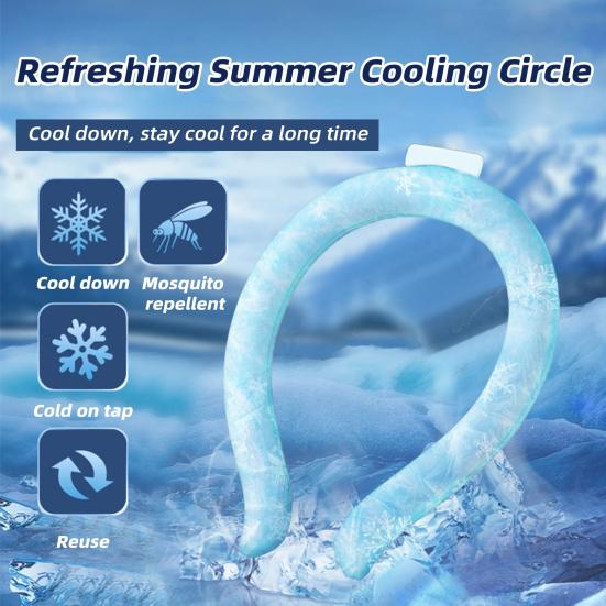 Портативная охлаждающая трубка для шеи, летняя, носимая, легкое многоразовое охлаждающее кольцо для шеи, наружный воротник для предотвращения теплового удара