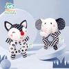 Happymonkey Baby Animal Rattle - Elephant & Fox Newborn Toy for Early Education