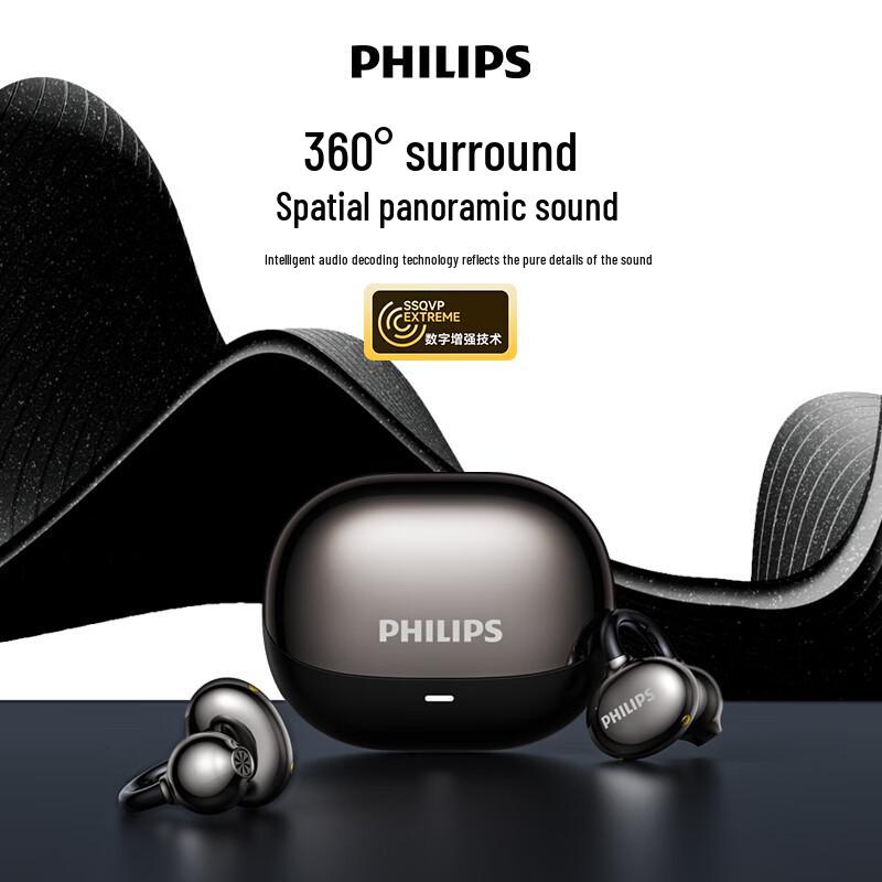Philips TAT3469 Open-Ear Clip-On Bluetooth Sports Earbuds