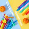 Цветные гнущиеся питьевые трубочки в индивидуальной упаковке для детей - Пищевой класс и устойчивые к высоким температурам