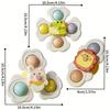 1/3/6pcs Suction Cup Spinning Top Toy,Suitable for Desktop,Glass And Tile Wall, Colorful Cartoon Animal Suction Cup Spinning Top