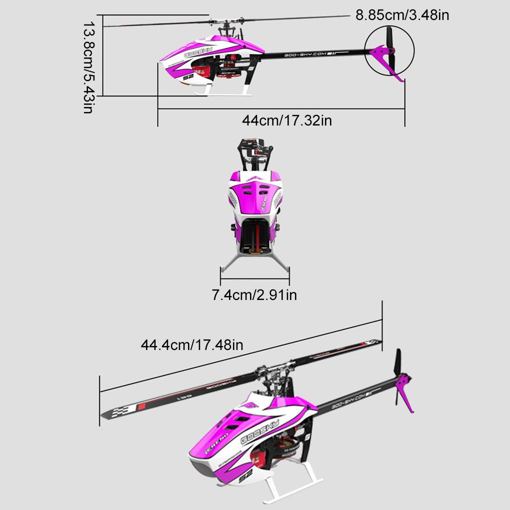 2025 New Goosky S2 Max BNF/RTF 6channel 3D Stunt Double Brushless Motor Direct Drive Motor Flybarless Direct-drive Rc Helicopter