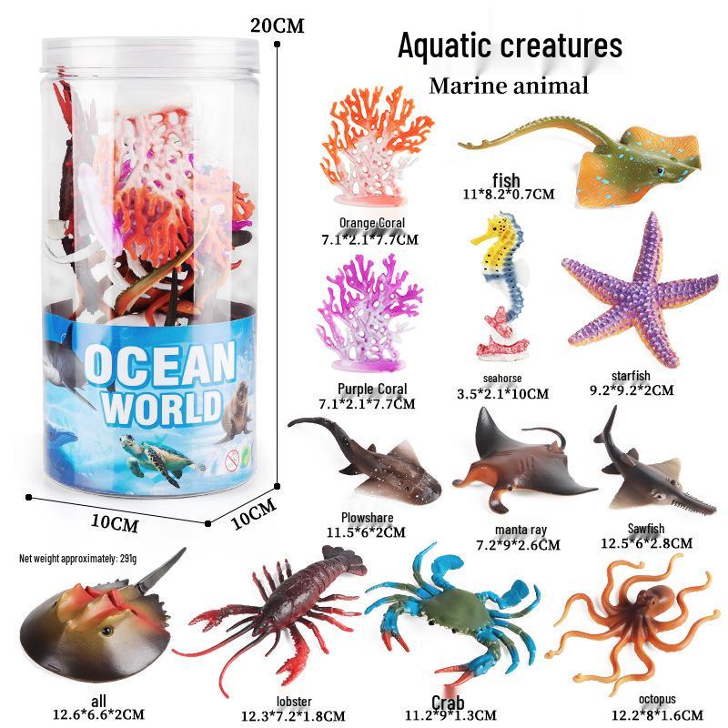 Marine Animal Simulation Models: Jellyfish, Octopus, Sea Shrimp, Sea Anemone, Squid, Horseshoe Crab, Crayfish, Arrowhead